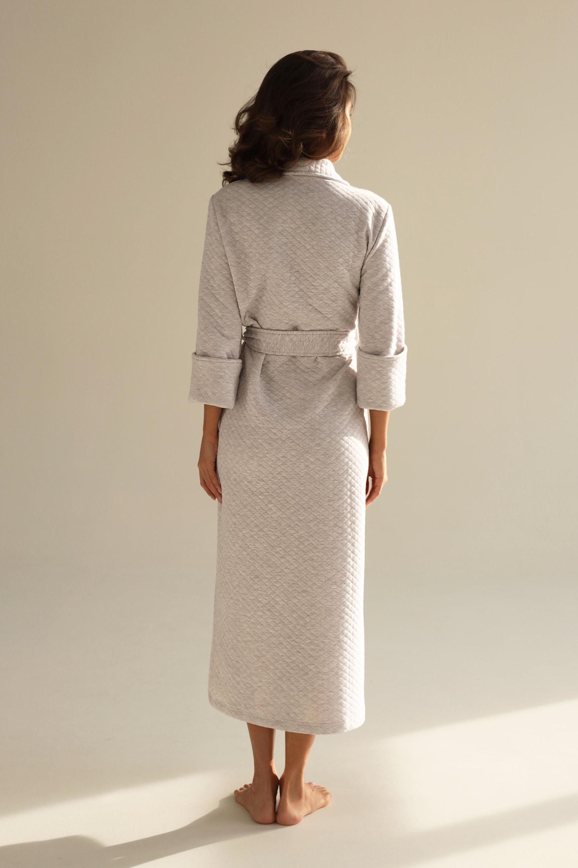 Длинный халат из хлопка 23151 coffee melange