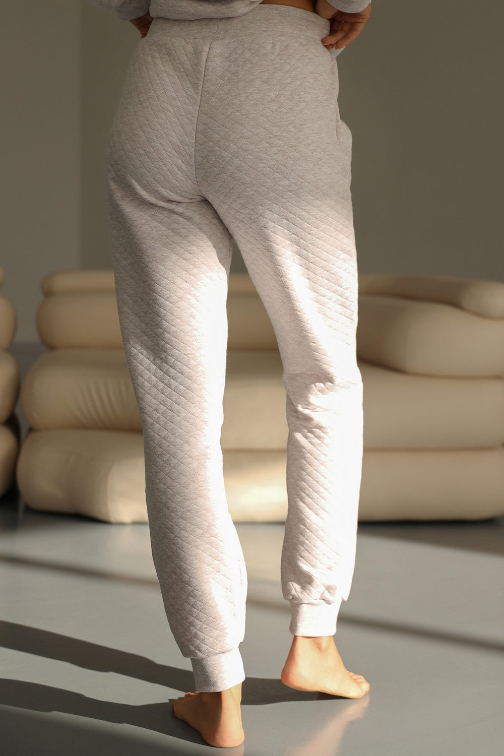 Стеганный комплект для дома 23154 coffee melange