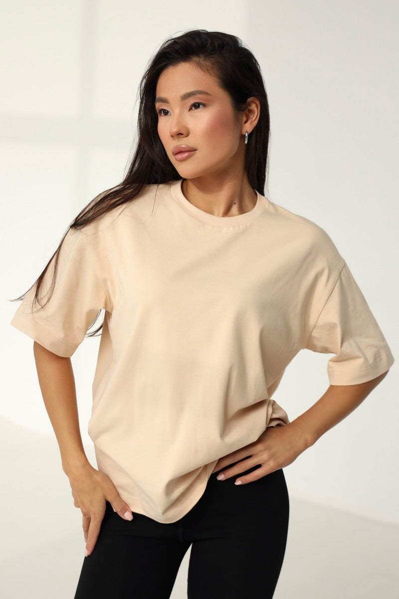 Футболка из хлопка 23162 nude