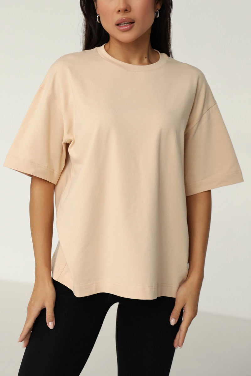 Футболка из хлопка 23162 nude