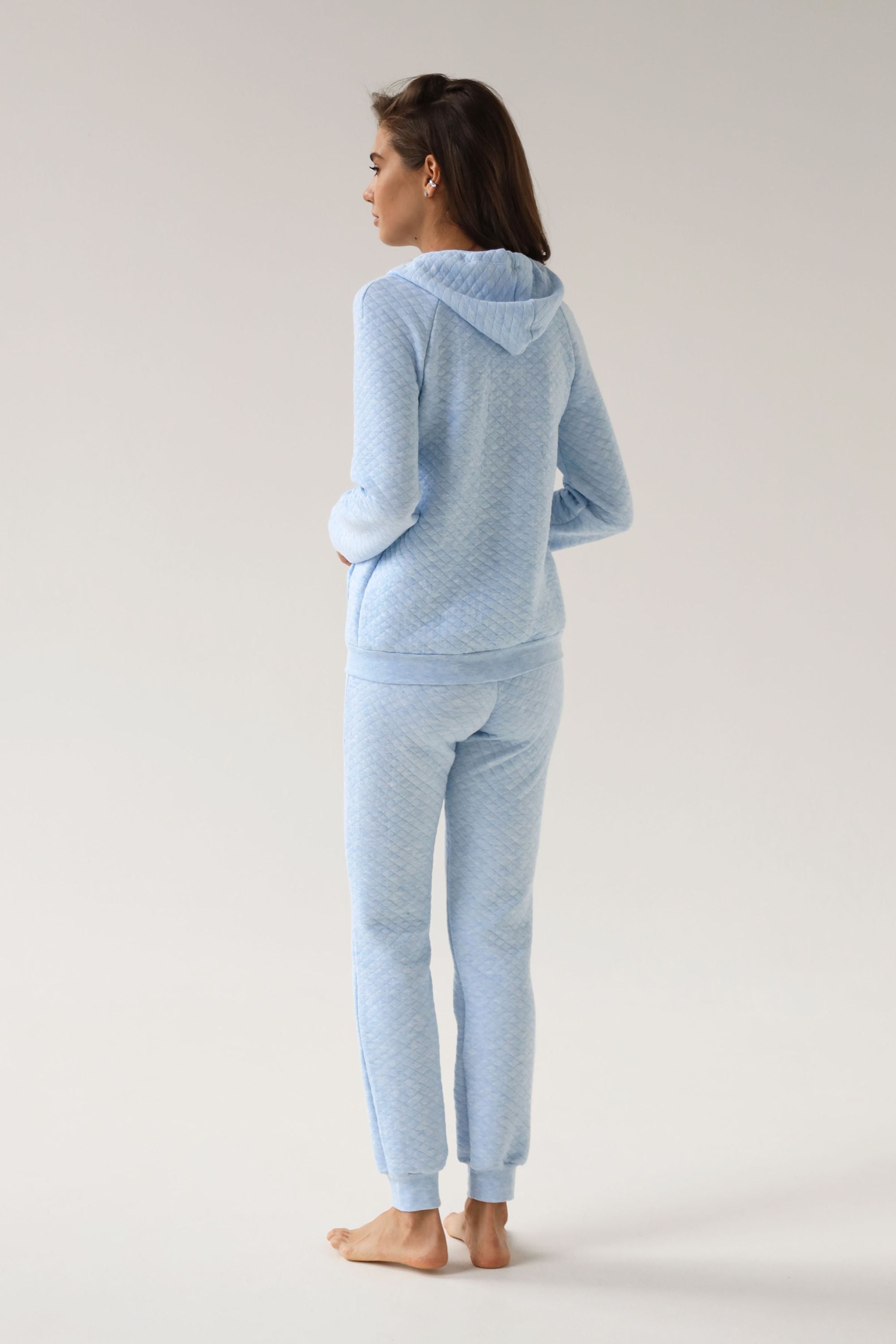 Хлопковый комплект на молнии 23173 blue