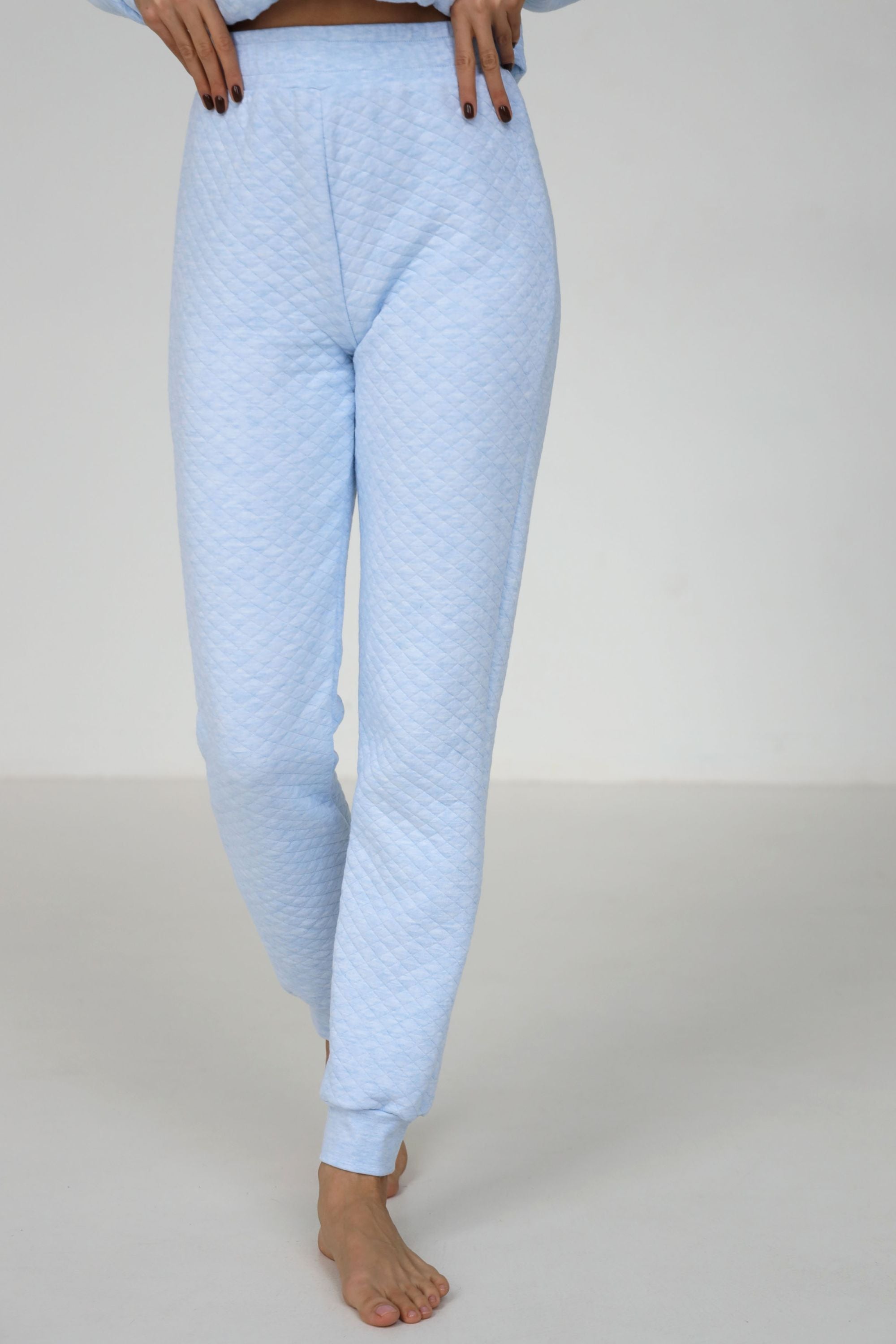 Хлопковый комплект на молнии 23173 blue