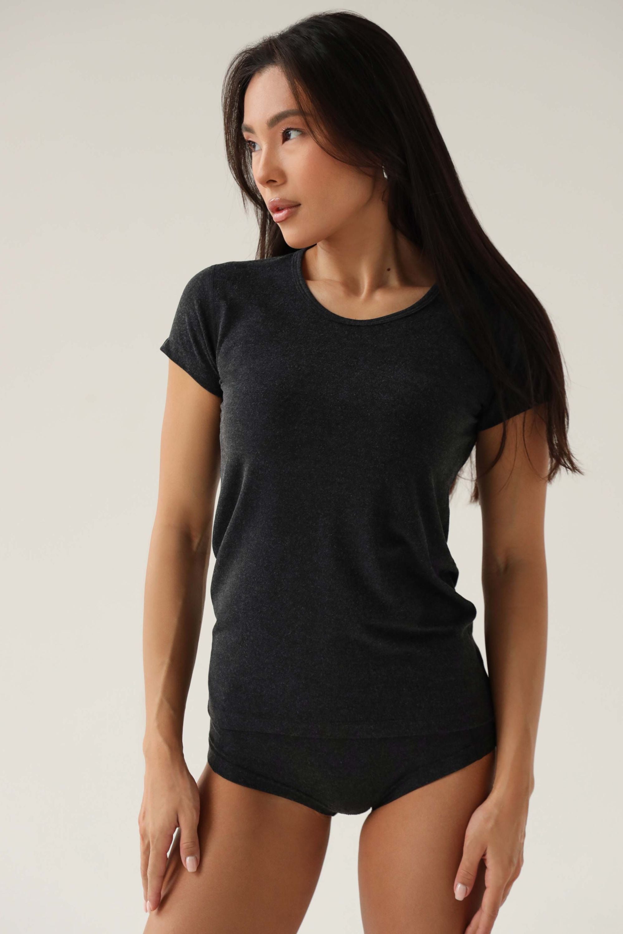 Термофутболка из вискозы 23171 dark gray