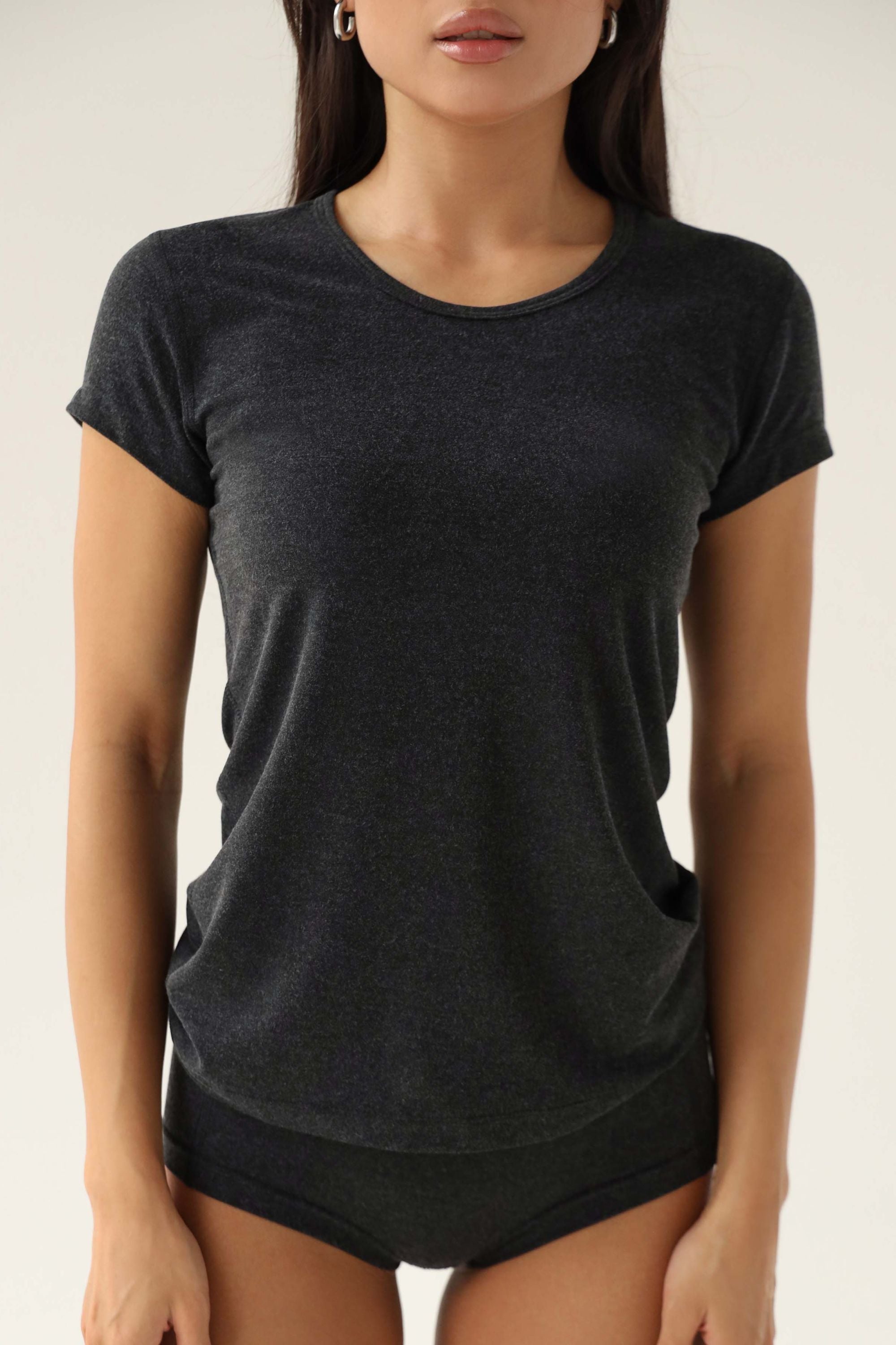 Термофутболка из вискозы 23171 dark gray