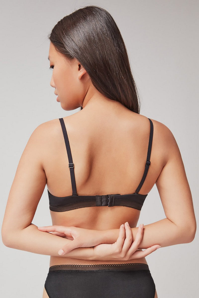 Гладкий бюстгальтер push-up 1/0136 black