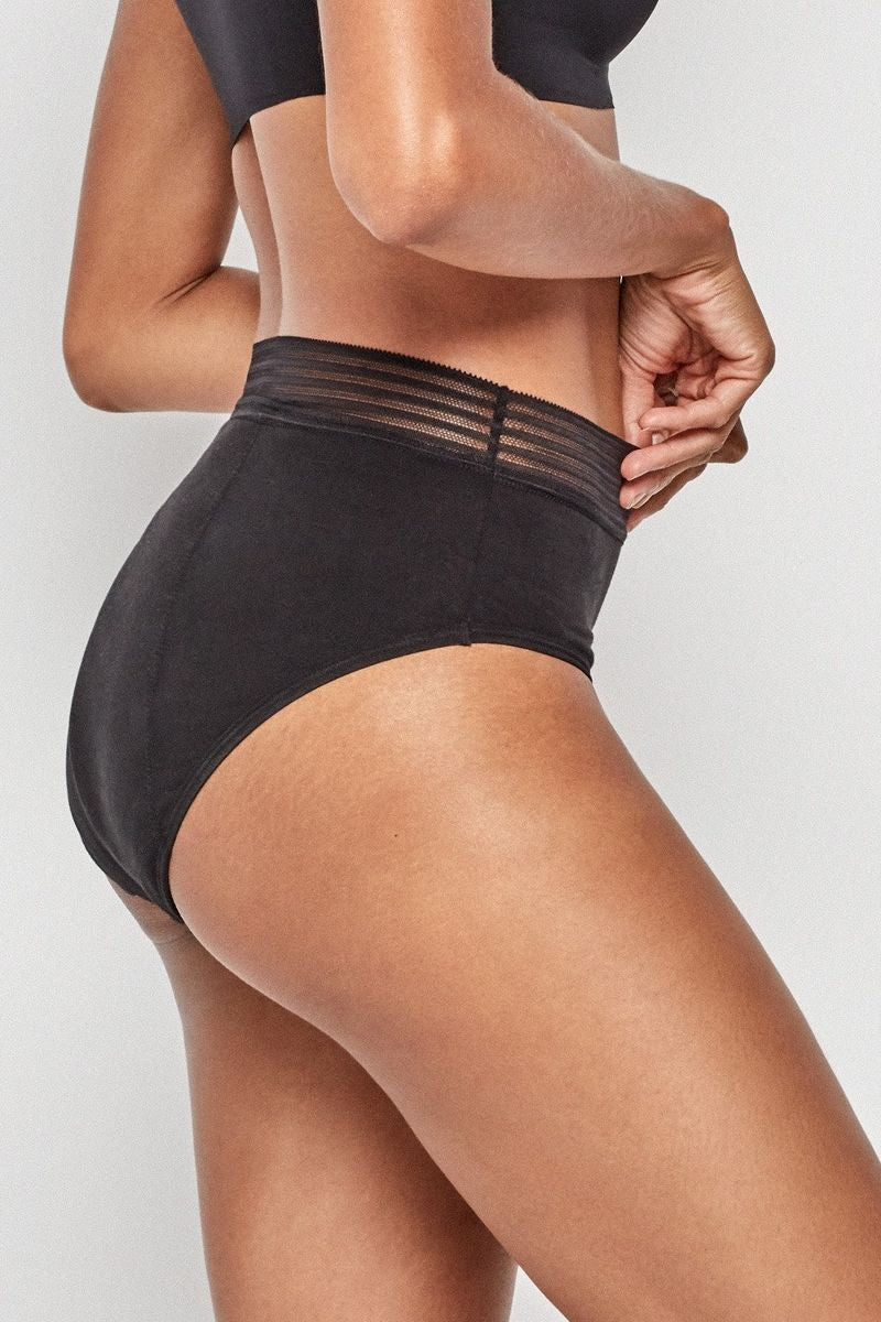 Менструальные трусики слип из эко-хлопка 1/0236 black