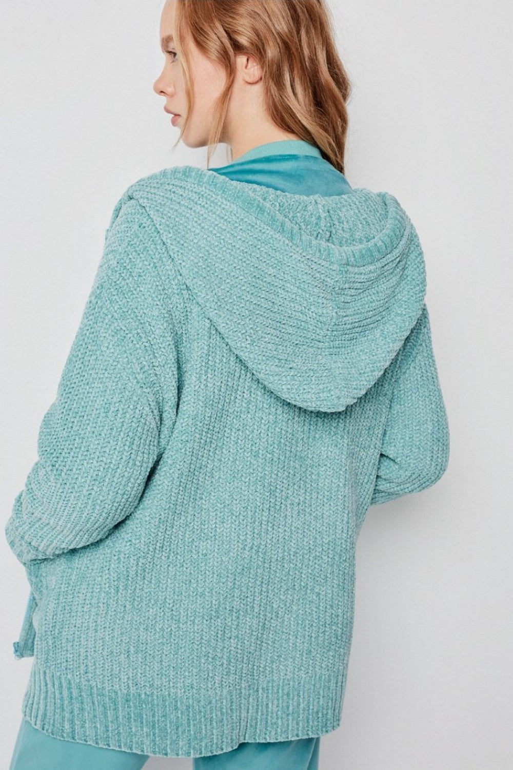 В'язаний кардиган з капюшоном 2/1991 mint