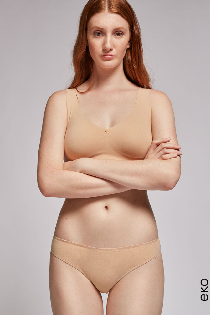 Трусики бразилиана из эко-хлопка 222P1