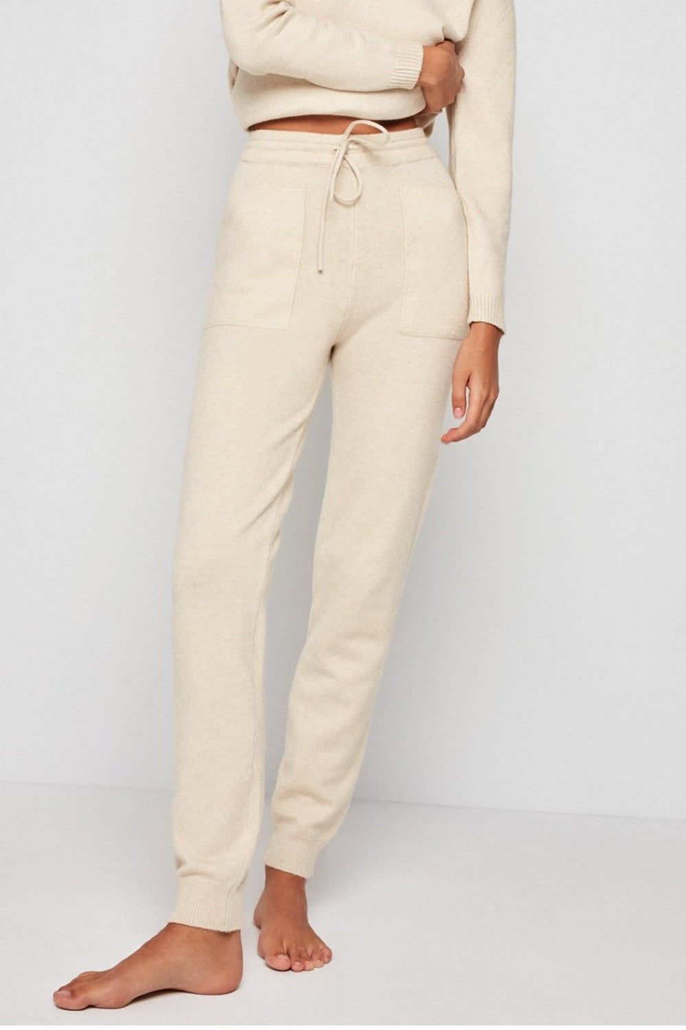 Вязаные брюки из вискозы 3/1970 beige