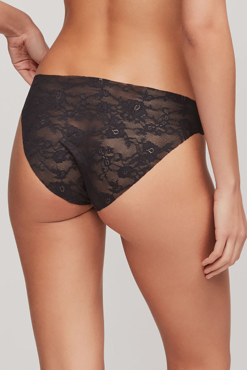 Кружевные трусики слип 457 black