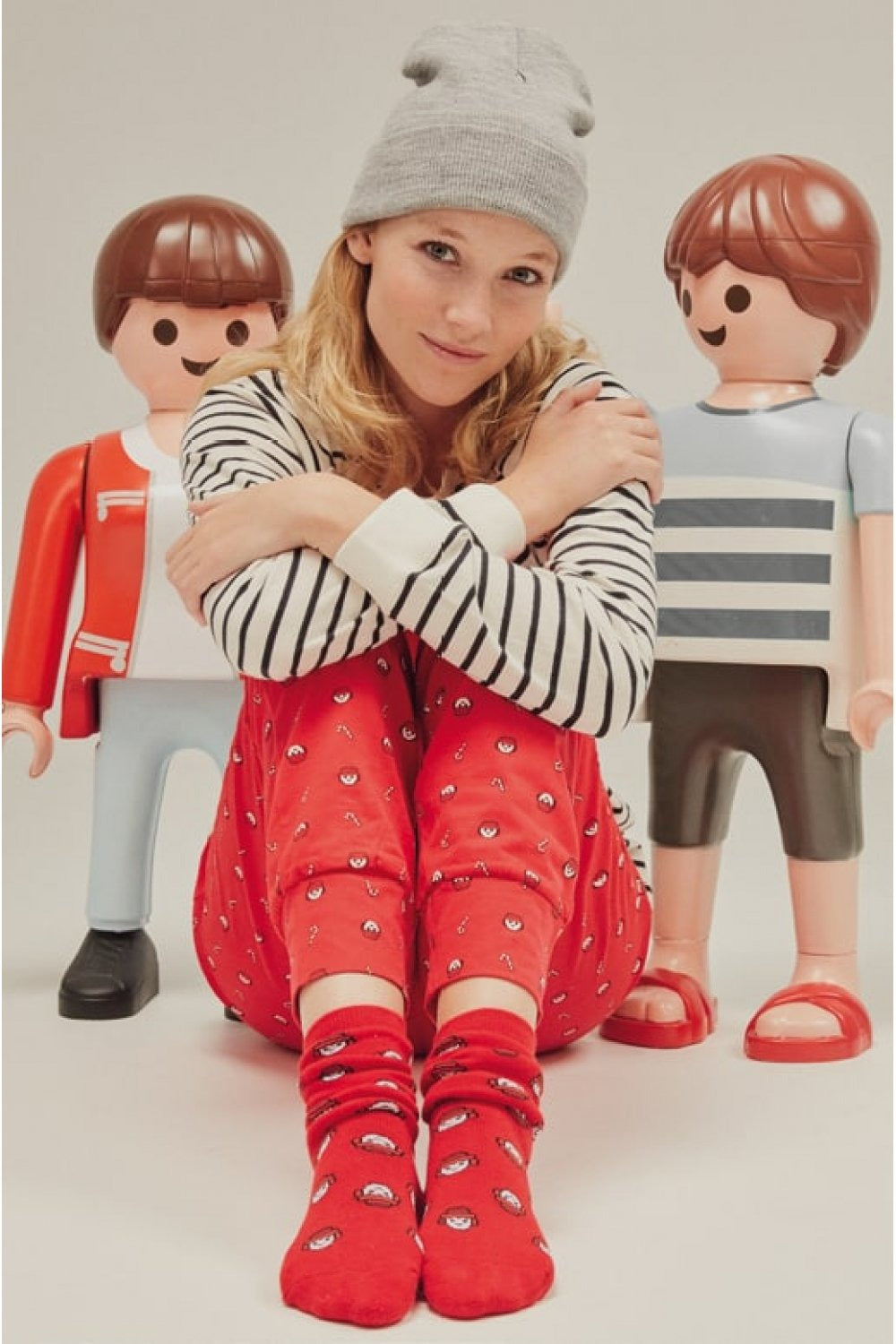 Носки с принтом 5/0080 red