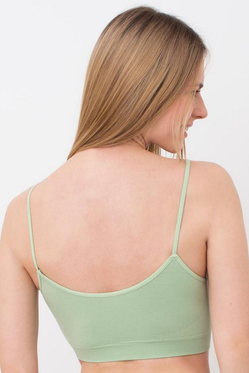 Бесшовный бра-топ на тонких бретелях 1009619 Cami Top kohlrabi