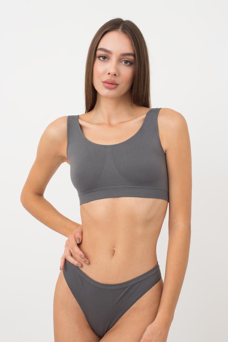 Бесшовный бра-топ на широких бретелях 1009647 Tank Top poppy seed