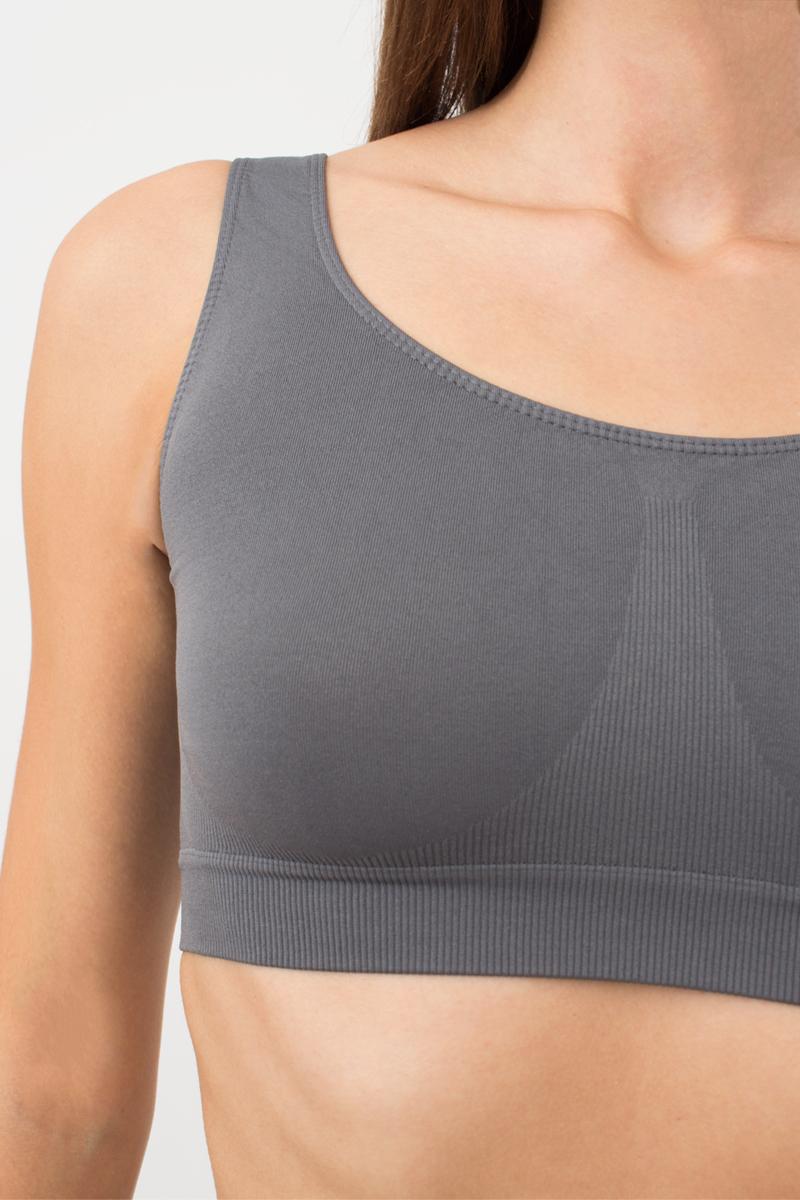 Бесшовный бра-топ на широких бретелях 1009647 Tank Top poppy seed