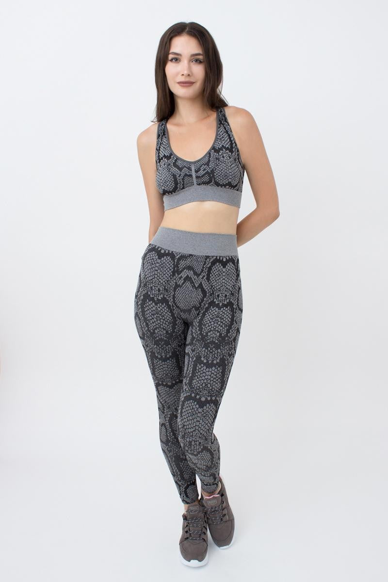 Леггинсы из микрофибры 1011007 Animal Melange 02 poppy seed