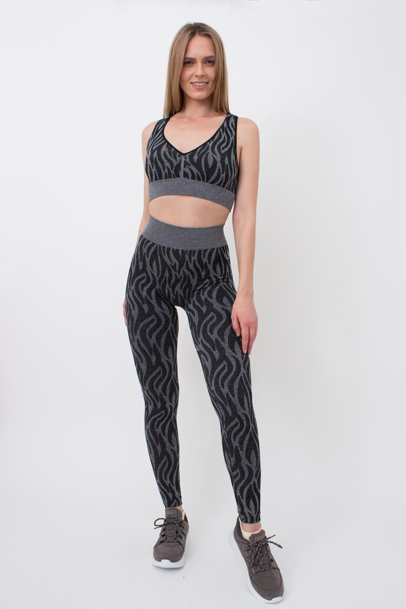 Легінси з мікрофібри 1011041 Animal Melange 01 black