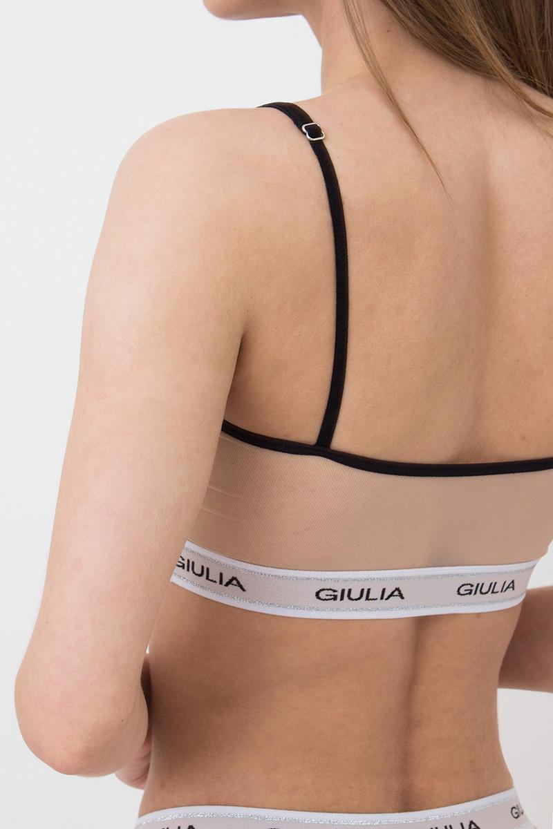 Бра-топ из микросетки Top Net UP-00001561 beige/black