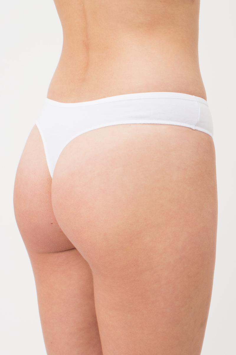 Хлопковые трусики стринг Leila UP-00000559 white