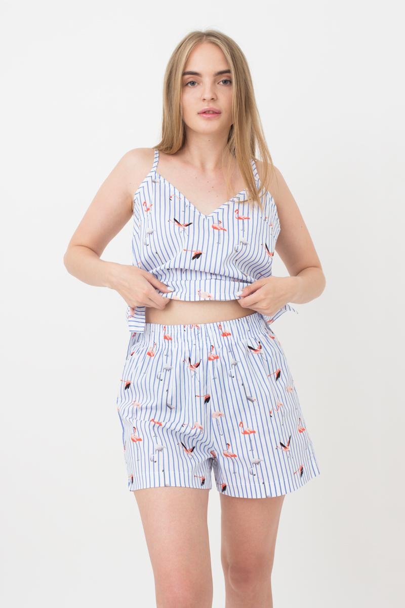 Пижамные шорты с принтом Flamingo UP-00000587 blue stripe