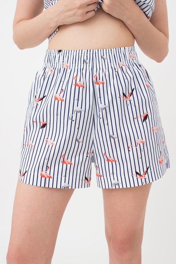 Пижамные шорты с принтом Flamingo UP-00000587 dark blue stripe