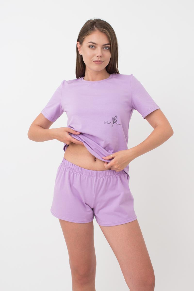 Пижамные шорты из хлопка Spring flowers UP-00000589 lilac