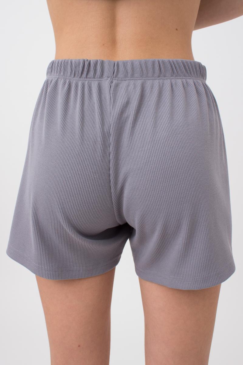 Пижамные шорты в рубчик Rib UP-00000592 grey
