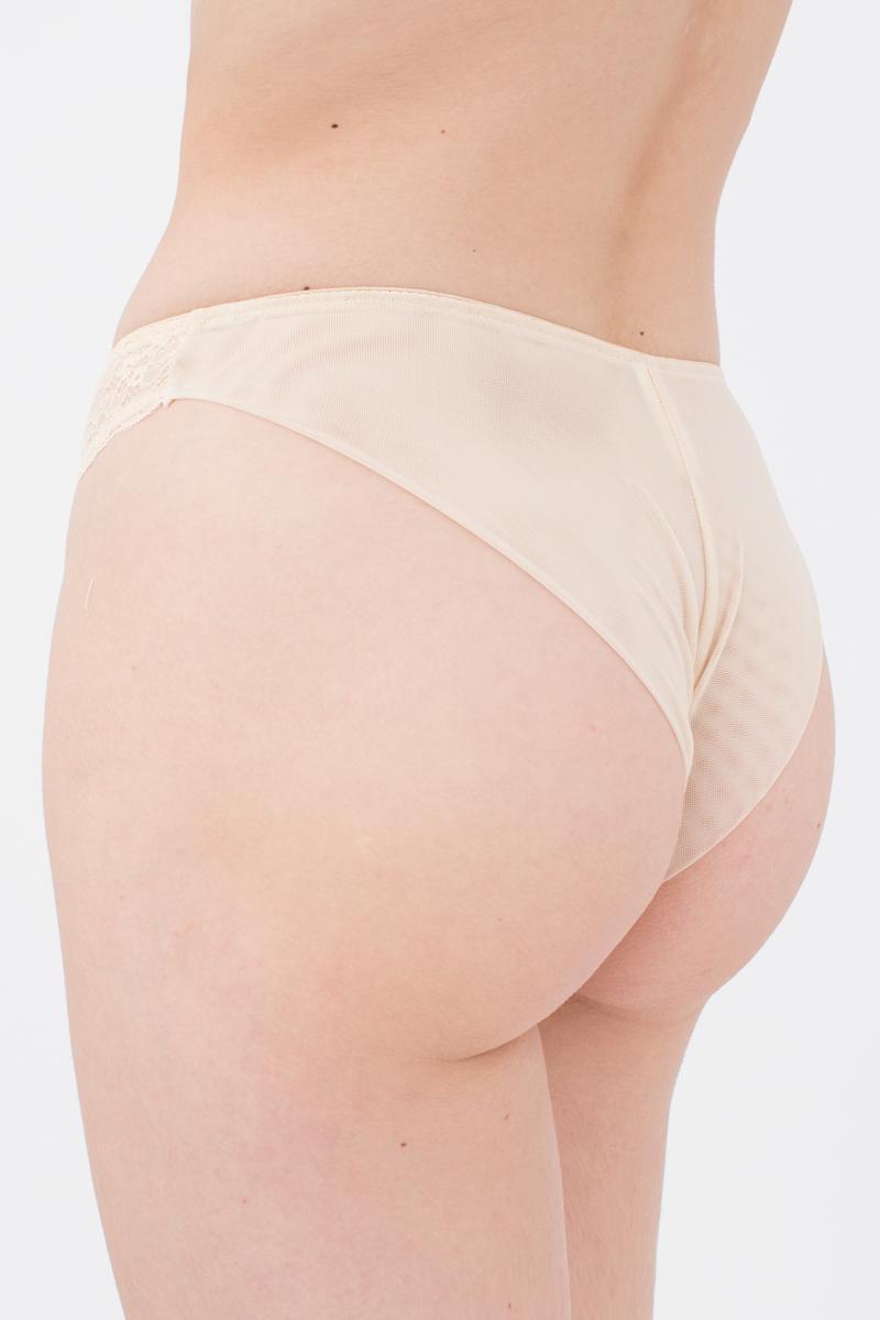 Кружевные трусики бразилиана Albina UP-00001778 beige