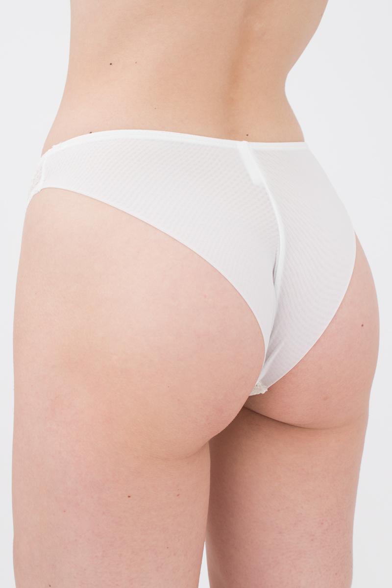 Кружевные трусики бразилиана Albina UP-00001778 whisper white