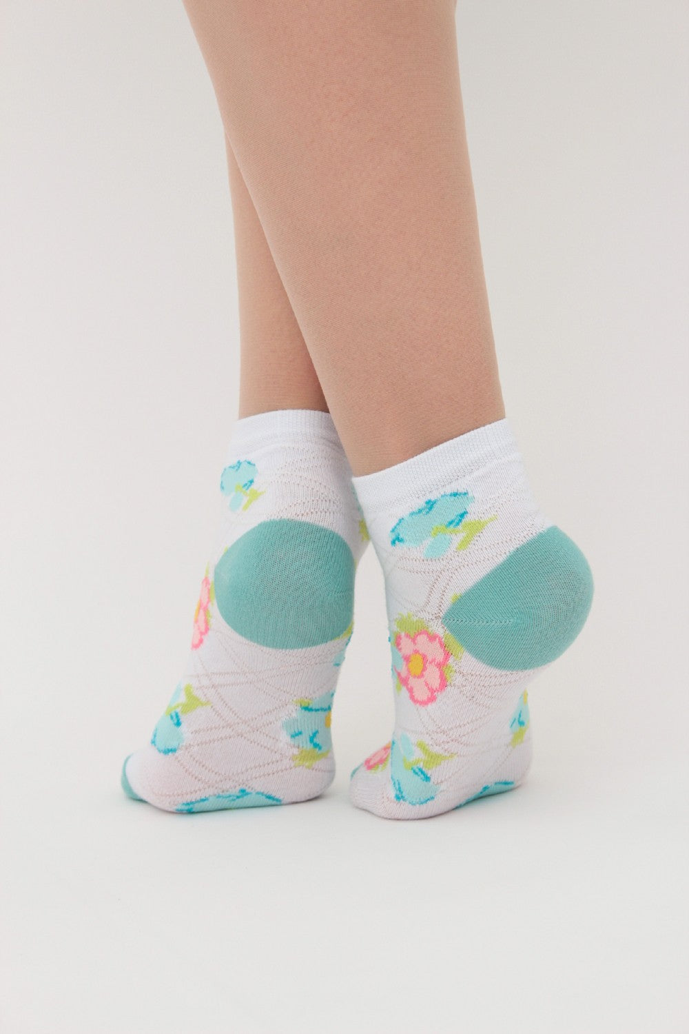 Набор носков с принтом WS2 Set 7 (5 шт.) white/pastel turquoise