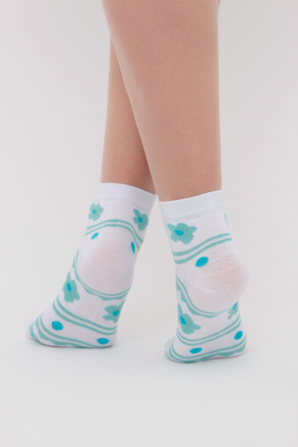 Набор носков с принтом WS2 Set 7 (5 шт.) white/pastel turquoise