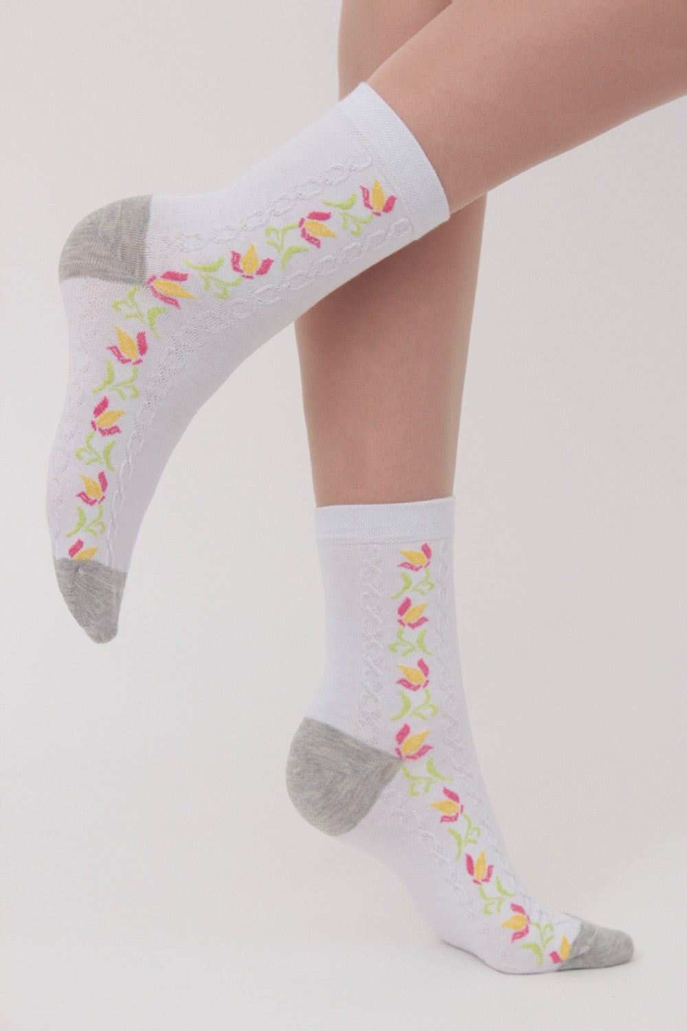 Набор носков с принтом WS2 Set 9 (5 шт.) white/silver/iron/silver melange