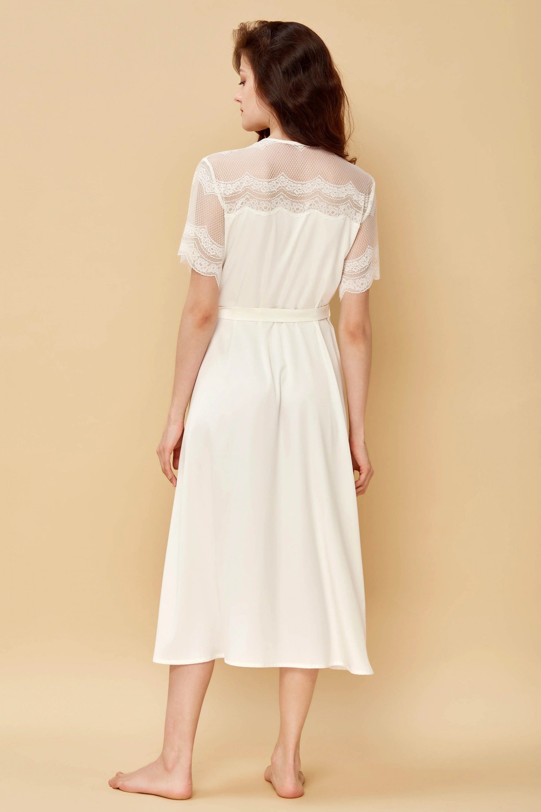 Халат із сатину 804-6752 champagne