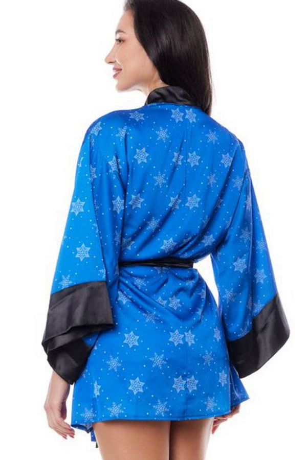Халат-кимоно со снежинками Aster blue