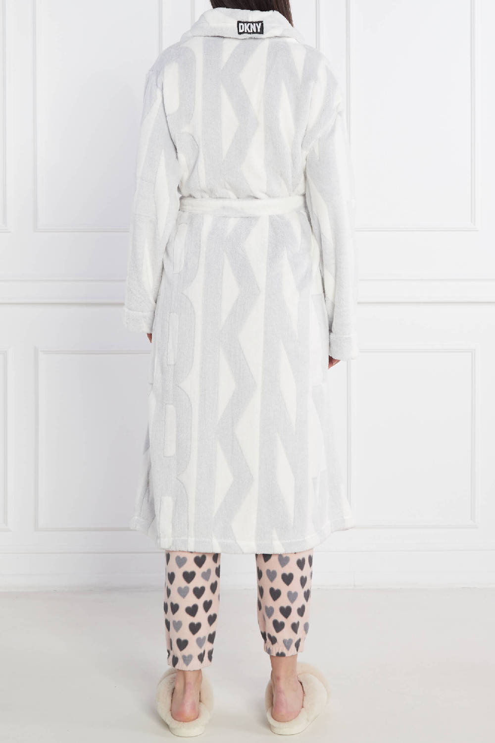 Плюшевый халат YI2522605F/101 white print