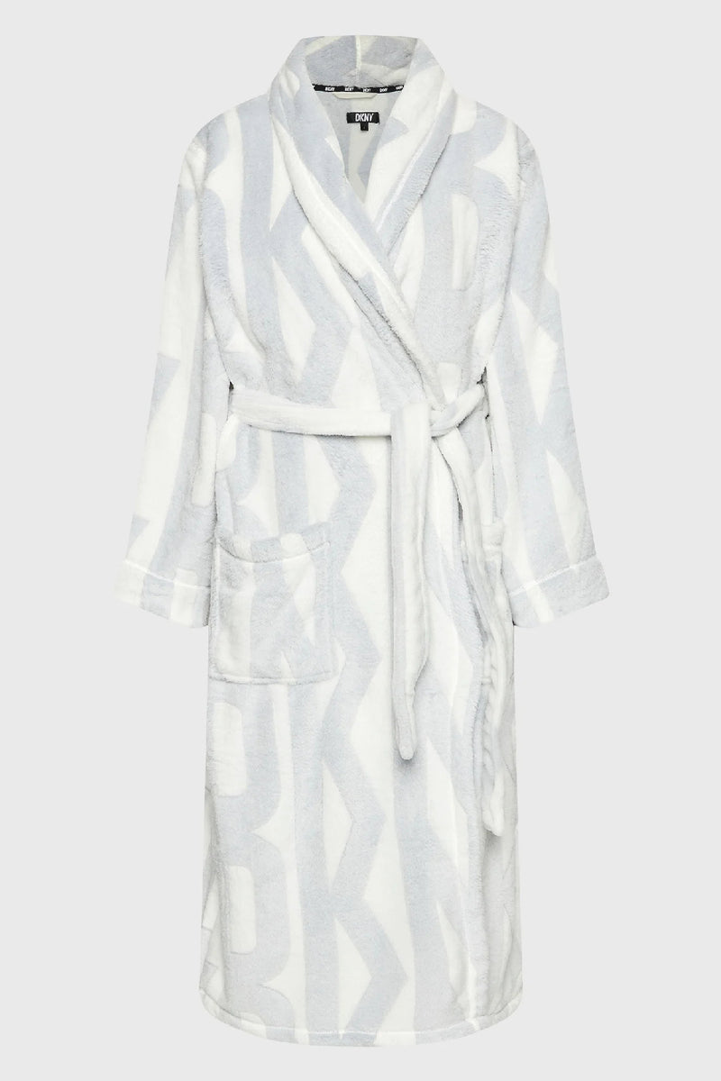 Плюшевый халат YI2522605F/101 white print