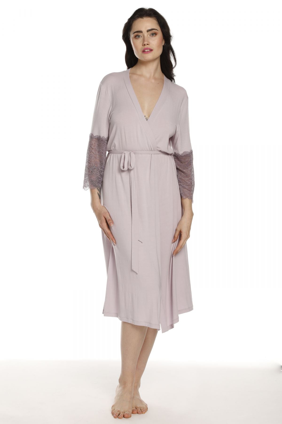 Халат из бамбука 03215 lilac