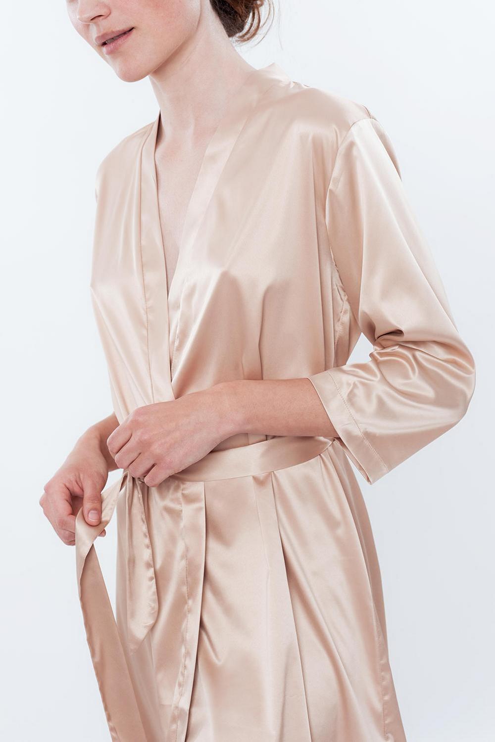 Халат из сатина S03200 beige