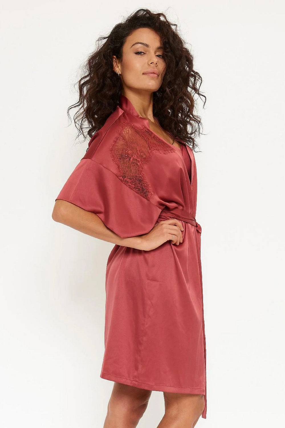 Халат атласний 4220КМ red