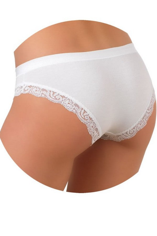 Трикотажные трусики слип с кружевом 518