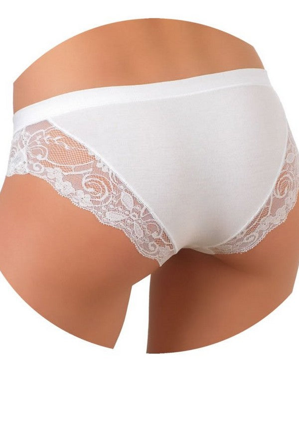 Трикотажные трусики слип с кружевом 520