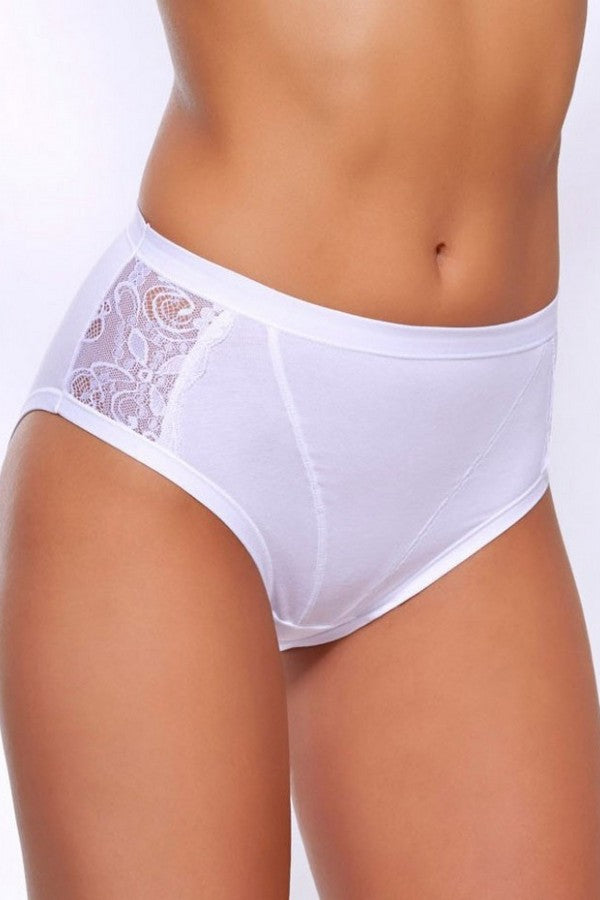 Трикотажные трусики слип с кружевом 533