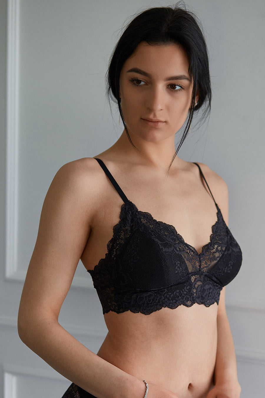 Мягкий бралет с кружевом 31926 black