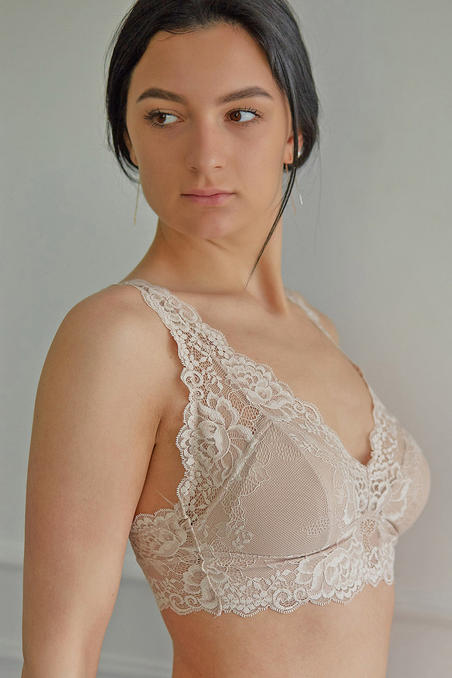 Кружевной бралет без косточек 32031 nude