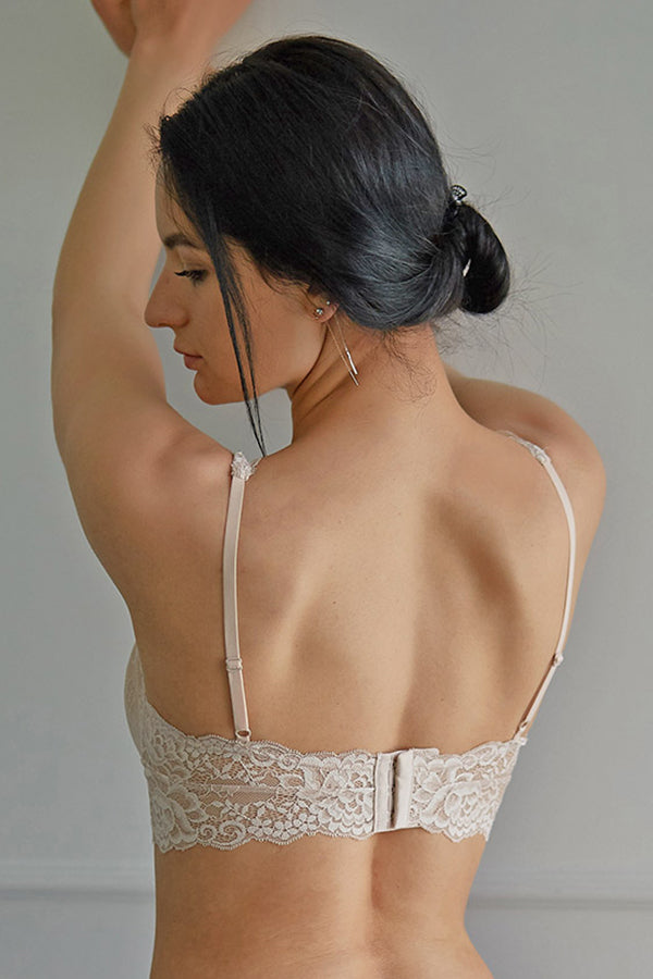 Кружевной бралет без косточек 32031 nude