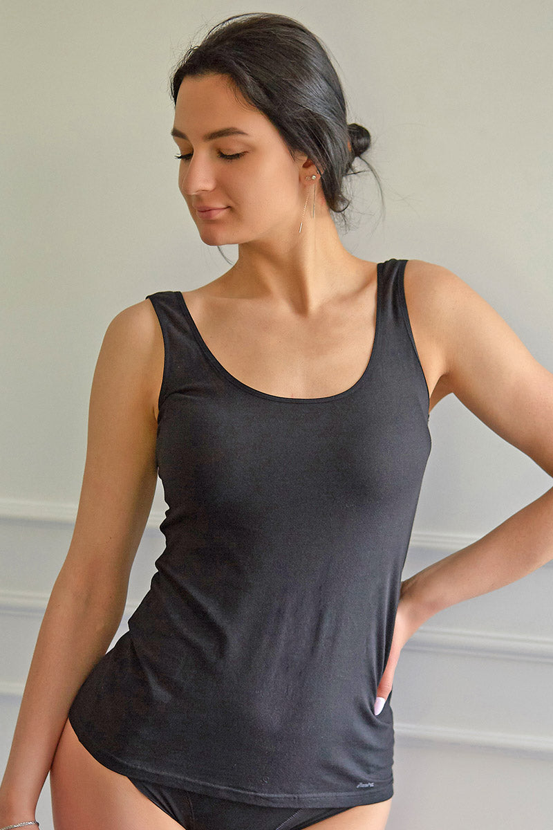 Хлопковая майка на широких бретелях 45201 CTA IM perfest day