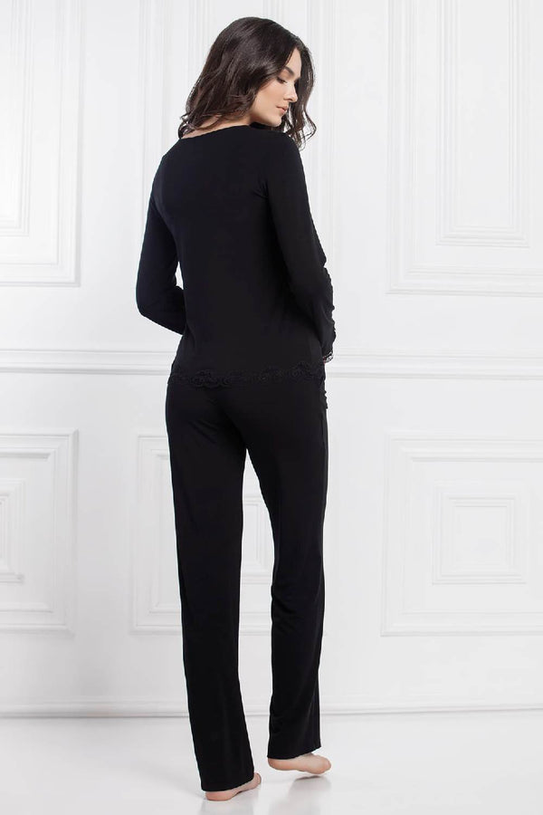 Пижамные брюки из вискозы 7901/62 Reychel black