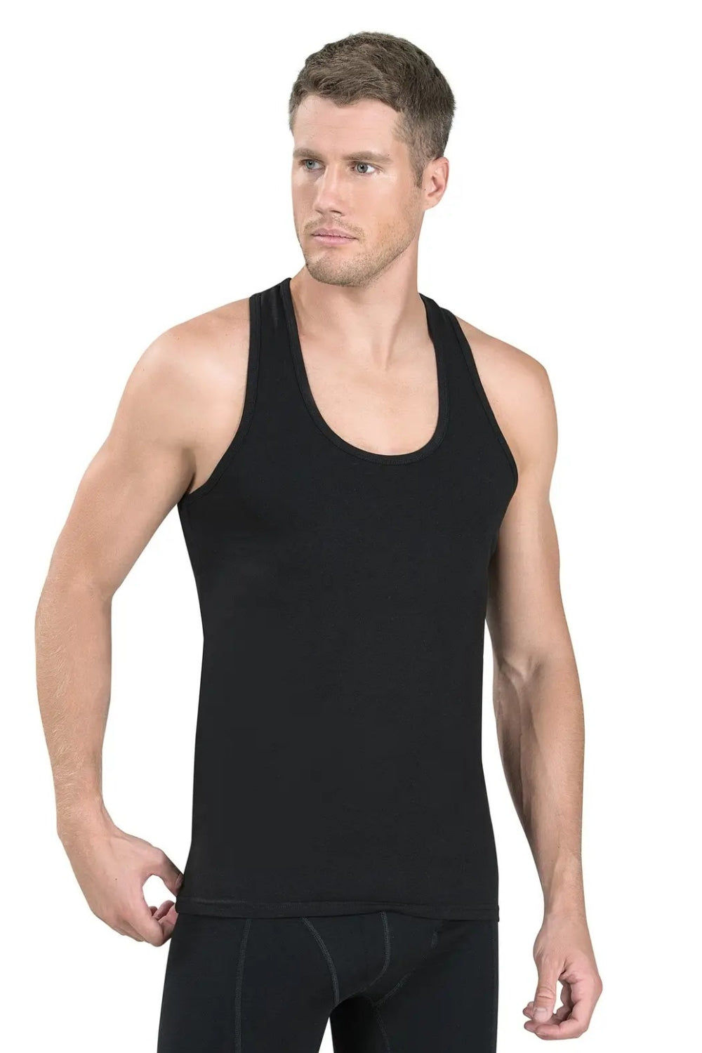 Хлопковая мужская майка 110 black