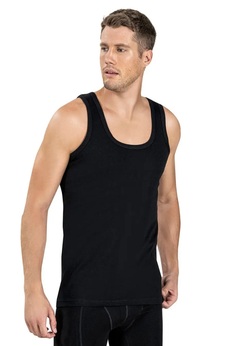 Мужская майка на широких бретелях 113 black