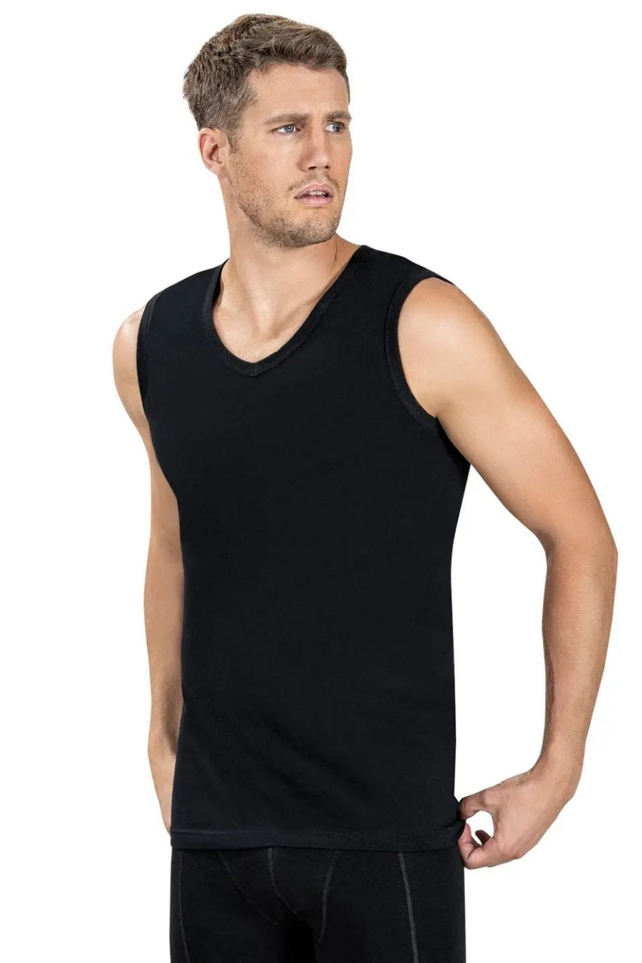 Хлопковая мужская майка 115 black