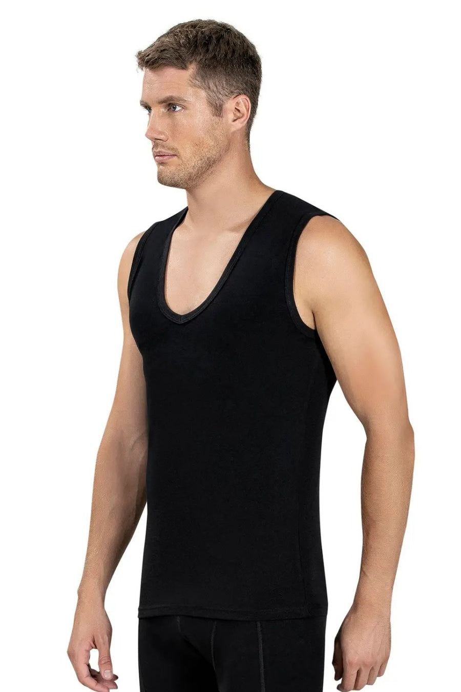 Хлопковая мужская майка 117 black